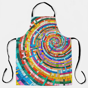 Colorful Mosaic Spiral Apron