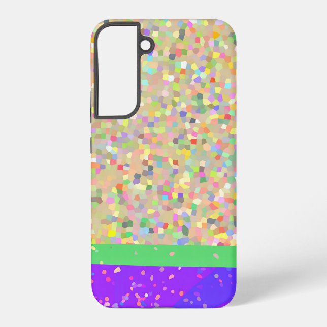 Colorful Mosaic Two-Tone Samsung Galaxy S22+ Case (Back)