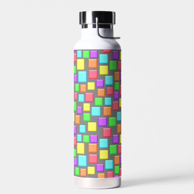 colorful mosaic water bottle (Left)