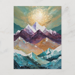 Colorful Mountains Postcard