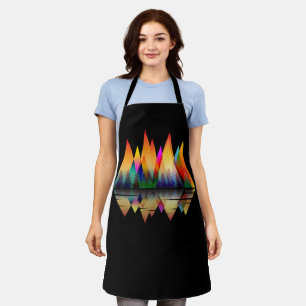 COLORFUL MOUNTAINS SHAPES NATURE FOREST   APRON