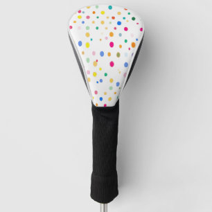 Colorful Multicolor Polka Dot Pattern   Fun Modern Golf Head Cover