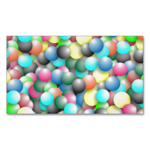 Colorful Multicolored Balloons Pattern Magnetic Business Card