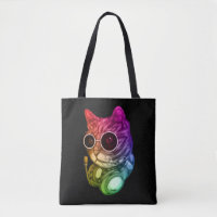 Colorful Music Cat Headphones Raver Animal