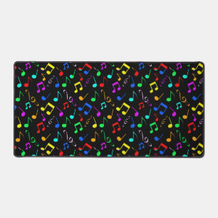 Colorful Musical Notes bDesign Desk Mat