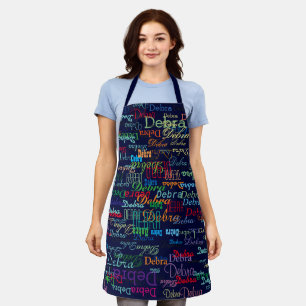 Colorful Name Pattern Apron
