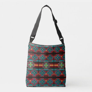colorful native inspired design tote bag