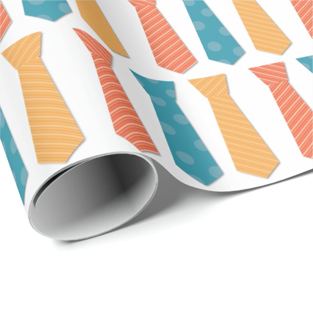 Colorful Neck Tie Pattern Wrapping Paper (Roll Corner)
