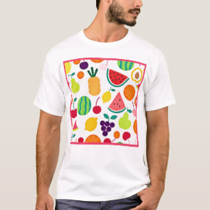 Colorful Neon Fruit Fiesta T-Shirt