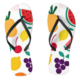Colorful Neon Fruit Fiesta Thongs