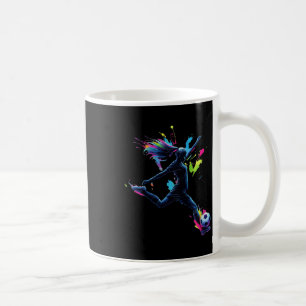 Colorful Neon Girl Soccer Art Splash Sport Design  Coffee Mug