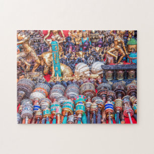 Colorful Nepal Market Hindu and Buddhist Trinkets Jigsaw Puzzle