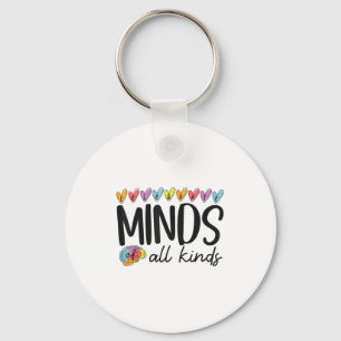 Colorful Neurodiversity Autism Celebrate Minds Of Key Ring