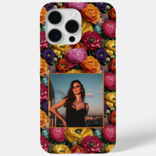 Colorful Newlywed Gift Ranunculus Custom iPhone 15 Pro Max Case