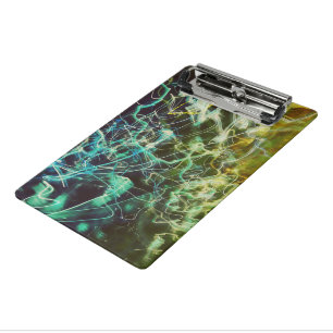 Colorful Noise Photo Abstract Electric Light Green Mini Clipboard