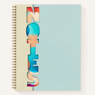 Colorful note text notebook