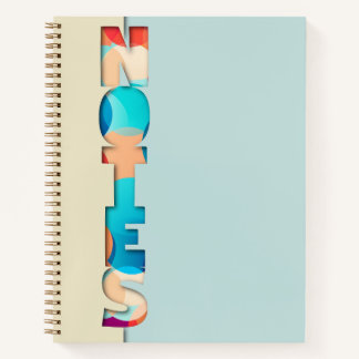 Colorful note text notebook