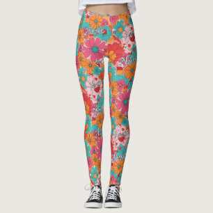 Colorful Nurse Floral Pattern (1) Leggings