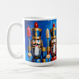 Colorful nutcrackers scene coffee mug