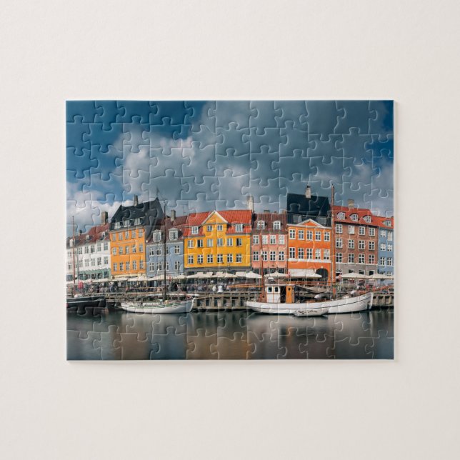 Colorful Nyhavn Waterfront Copenhagen Denmark Jigsaw Puzzle (Horizontal)