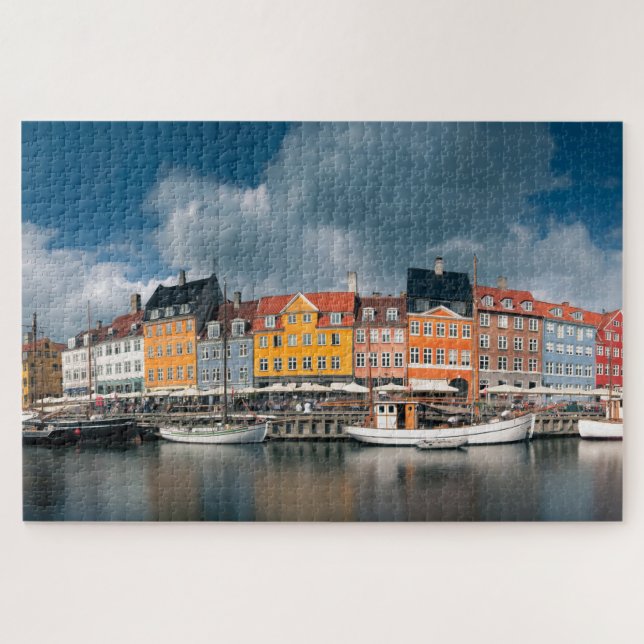 Colorful Nyhavn Waterfront Copenhagen Denmark Jigsaw Puzzle (Horizontal)
