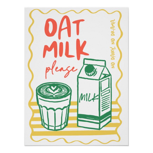 Colorful Oat Milk Art Poster (Front)