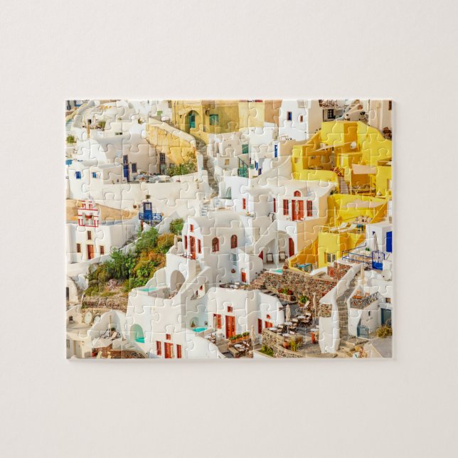 Colorful Oia Village Santorini Greece Jigsaw Puzzle (Horizontal)