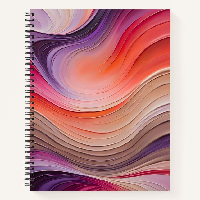 Colorful Oil Paint Art Spiral Notebook (Front)