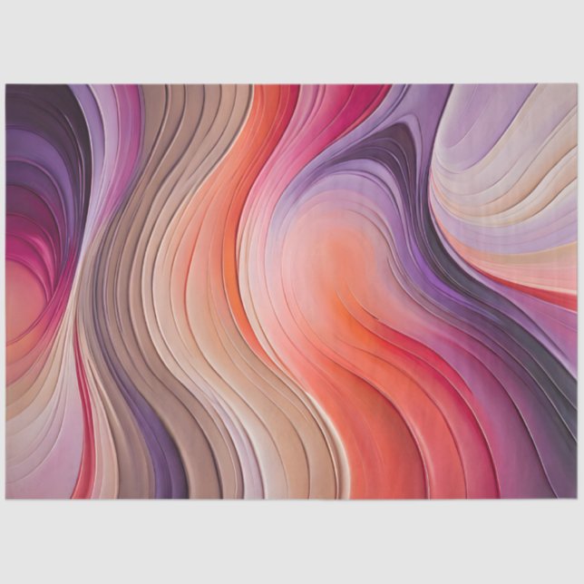 Colorful Oil Paint Art Tissue Paper (Front)
