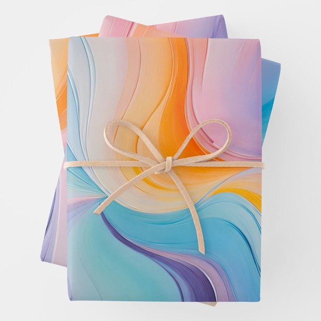 Colorful Oil Paint Art Wrapping Paper Sheets (Creator Uploaded)