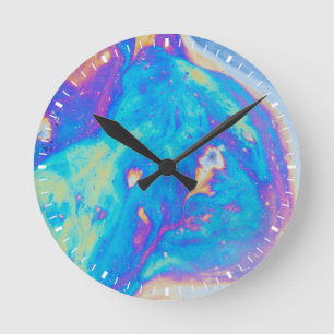 Colorful oil patterns, Canada Round Clock