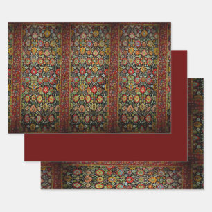 Colorful Oriental Rug design Wrapping Paper Sheet