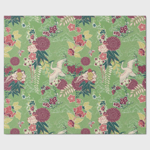 Colorful Oriental silk pattern Wrapping Paper