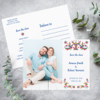 COLORFUL OTOMI MEXICAN SAVE THE DATE