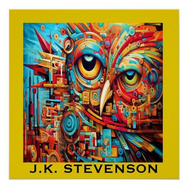 COLORFUL OWL ART POSTER (Front)