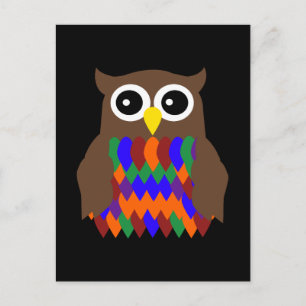 Colorful Owl Postcard
