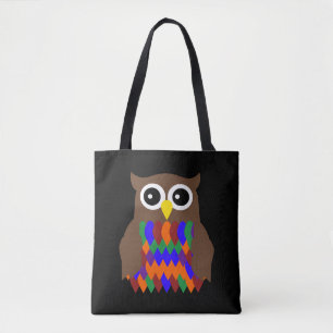 Colorful Owl Tote Bag