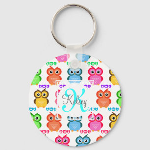 Colorful Own Monogram Key Ring