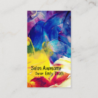 Colorful paint design business card