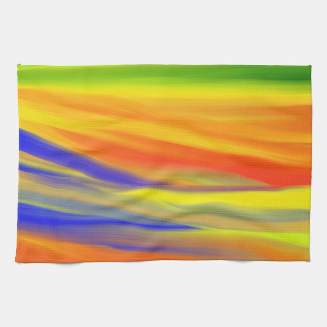 COLORFUL PAINT RAINBOW 3 TEA TOWEL (Horizontal)