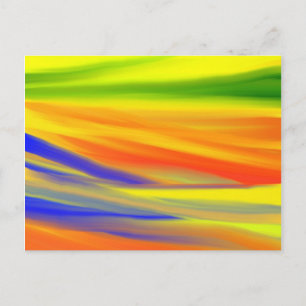 COLORFUL PAINT RAINBOW ART POSTCARD