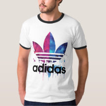 Colorful Paint Splash Logo Graphic Ringer T-Shirt