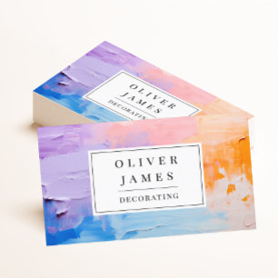 Colorful Paint Splash Painter and Decorator Artist Business Card