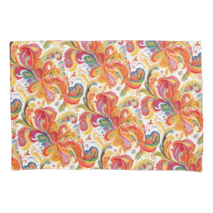 Colorful Paisley Pattern  Pillowcase