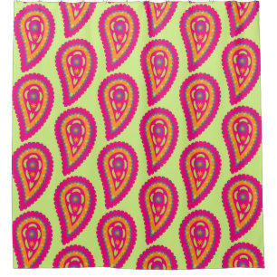 Colorful Paisley Shower Curtain