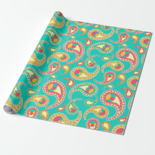 Colorful Paisley Wrapping Paper
