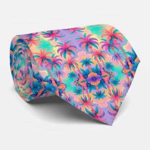 Colorful Palm trees Tie