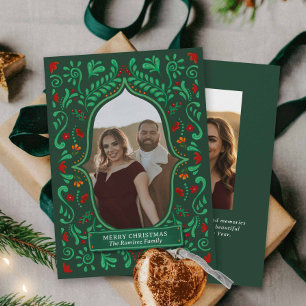 Colorful Papel Picado Merry Christmas Photo Card