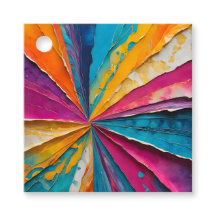 Colorful Paper Collage Art Gift Tags