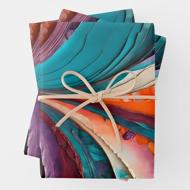 Colorful Paper Collage Art Wrapping Paper Sheets (Creator Uploaded)